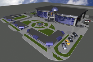 Торговый центр с прилегающей территорией