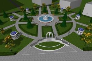 Парк с фонтаном