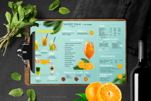 меню напитков