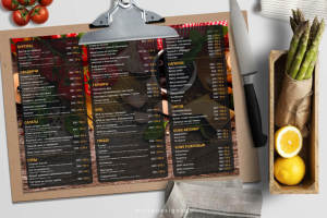 Дизайн меню для пиццерии