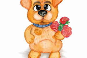 Иллюстрация собачка