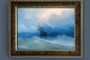 Судно посреди шторма. Вольная копия маслом