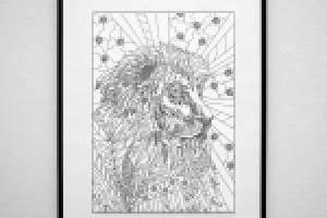 Лев - антистресс (раскраски)