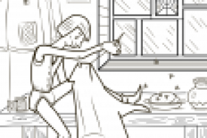 Раскраска - Храбрый портняжка