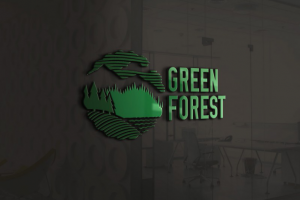 Логотип бренда угля "Green Forest"