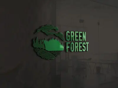 Логотип бренда угля "Green Forest"