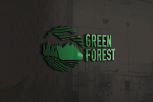 Логотип для бренда угля "Green Forest"