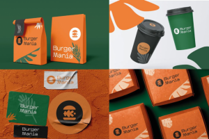 Фирменная айдентика ресторана Бургермания