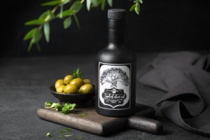Этикетка для копченого масла "Smoked Olive Oil"