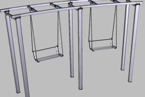 Пергола с качелями