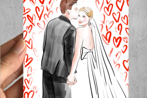 Открытка с днем свадьбы