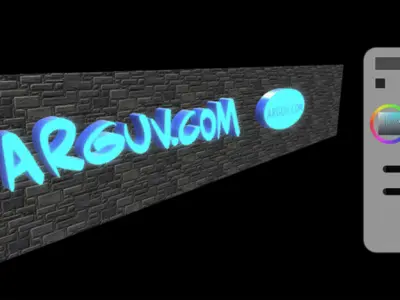 3D конструктор световой вывески с лайтбоксом.