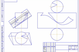 Пересечение цилиндра и призмы