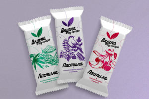 Упаковка пастилы с тематическими иллюстрациями
