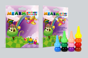 Упаковка для детских мелков. Тип упаковки - блистер