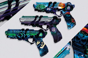 Дизайн и иллюстрации для детских игральных пистолетов 1