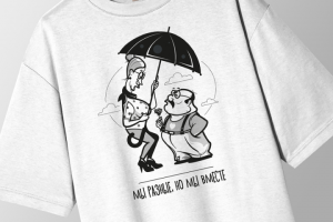 Принт на футболку с забавной надписью