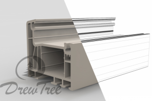 Профиль оконный (Из чертежей (AutoCAD) в 3д)