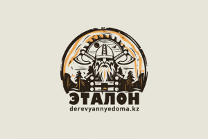 логотип, для компании, строящих деревянные дома