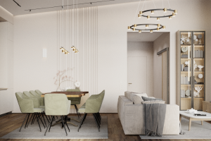 Визуализация кухни-гостиной