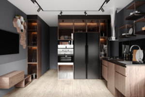Визуализация кухни в 3D в стиле Loft