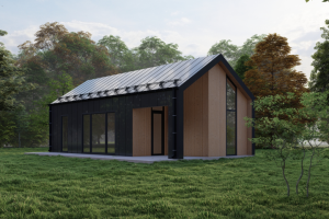 Визуализация дома в стиле Барн