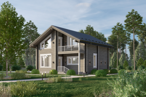 Экстерьерная визуализация дома в двух стилях