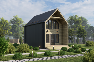 Экстерьерная визуализация дома в стиле Барн