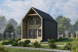 Экстерьерная визуализация дома в стиле Барн