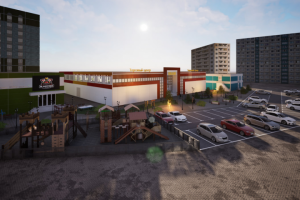 Макет ТЦ и обустройство прилегающей территории