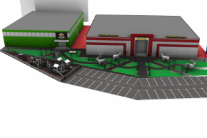 Макет ТЦ и обустройство прилегающей территории