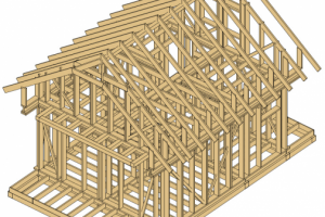 Каркасный деревянный дом