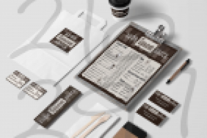 Логотип, фирменный стиль для передвижного кафе Бриош