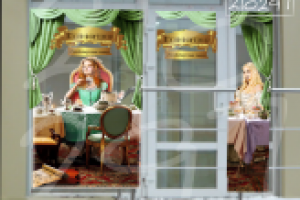 Оформление витрины кондитерской "Конфитюр"