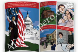 Фрагмент комикса. Абрахам Линкольн.