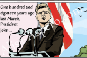 Фрагмент комикса. Джон Кэннеди