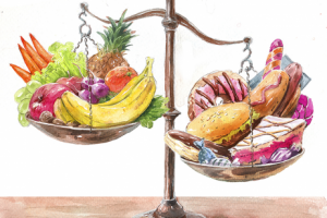 Иллюстрация на обложку книги правильного питания