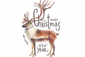 Леттеринг и иллюстрация для открытки