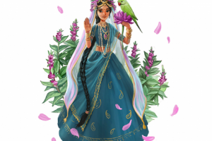 Персонаж в национальном индийском стиле