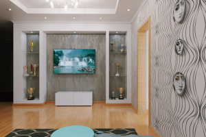 Рабочий проект гостиной 3-х комнатной квартиры