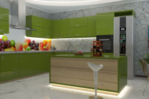 Моделирование и визуализация интерьера кухни©, cam_2