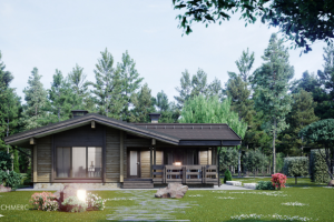 3д визуализация бани из бруса