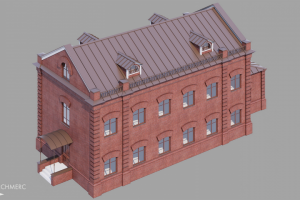 3д модель хостел
