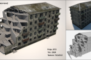 Разрушенная "Хрущевка" (объект для игры)