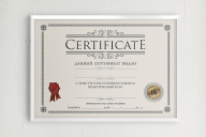 макет сертификата