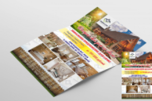 лифлет (буклет) с Z образным складыванием, 2 фальца (сгиба)