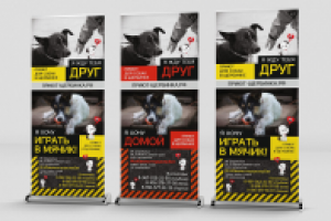 макет ролл-апа для приюта собак