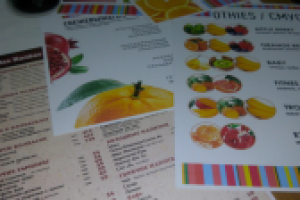 разработка макетов листовок, меню