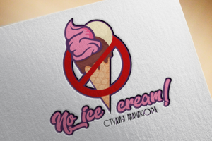 Логотип для студии маникюра "No ice cream"