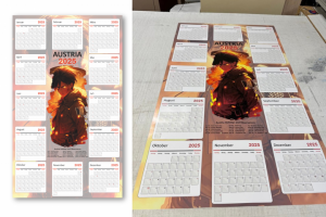 Широкоформатный календарь на немецком языке